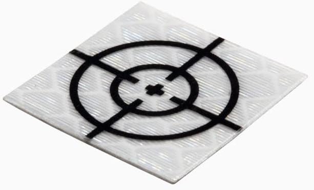AdirPro N Style 50X50 MM Reflective Adhesive Target Sheets for Total Stations - Ideal for Back Sights, Check Shots, Elevation & Monitoring (Pack of 10)