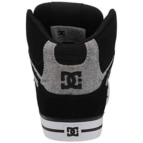 DC mens Pure High-top Wc Skate Shoe, Black/Battleship/Armor, 8.5 US