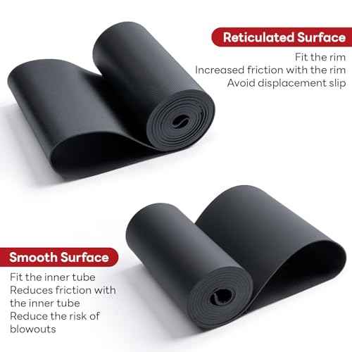YUNSCM 2-Pcs 20 x 4 Bike Rim Strips PVC Rim Tape Tire Liners Compatible with 20x4.0 E-Bike Electric Bike Mountian Bicycle Fat Tires