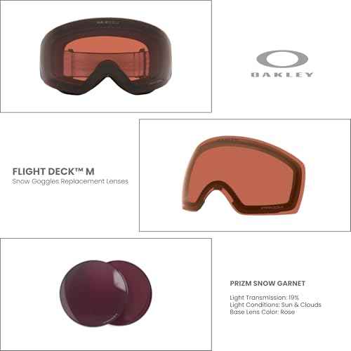 Oakley Flight Deck Medium Ski Goggles REPLACEMENT LENSES OO7064 For Men For Women+ Bundle Microfiber Pouch
