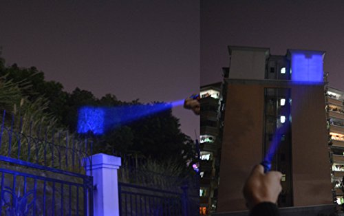 Blue LED Long Range Flashlight for Night Fishing and Hunting - 3 Modes, 150+ Yard Beam, Waterproof