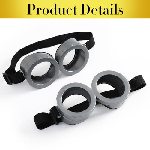 2Pcs Steampunk Goggles Round Glasses Costume Accessories Halloween Cosplay Party Set
