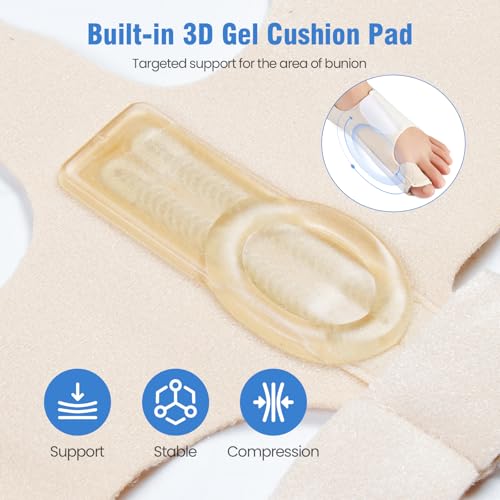 Bunion Corrector for Women Big Toe & Men ? Adjustable Bunion Splint with Gel Pad for Bunion Relief ? One Size Fits Most, 1 Pair