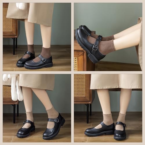 Multicolor Cotton Toe Socks Women, Five-Finger Crew Athletic Socks - Comfortable Breathable Fit