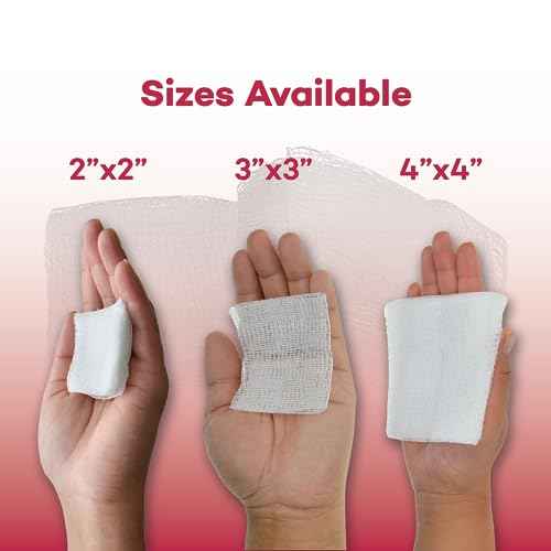 Dealmed 2" x 2" Surgical Sponges, 8-Ply, Non-Woven Absorbent Gauze Sponges for Wound Care, First Aid Kits and Medical Facilities, 200 Count (Pack of 2)