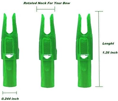 Arrow Nocks 0.246 inch Inside Diameter Inserts 6.20mm 60 Pack for Archery Standard Size(0.244" to 0.246") Arrows