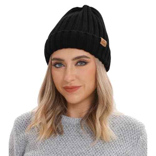 Winter Beanie Hat for Men and Women, Warm Double-Layered Knit Beanie in Multiple Colors to Go with Everything