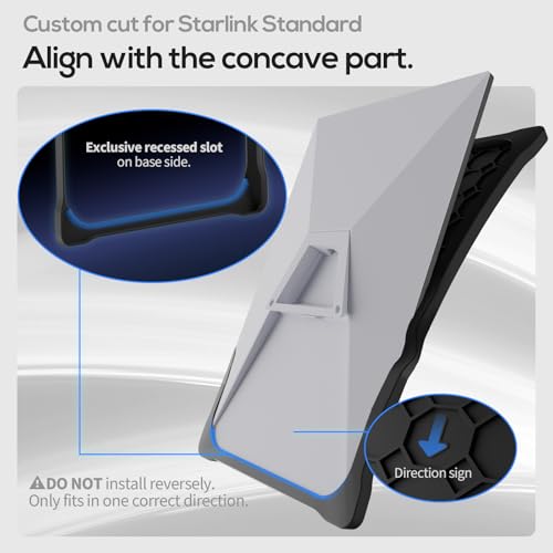Starlink Silicone Protective Cover Case - Waterproof Impact Shield, Black