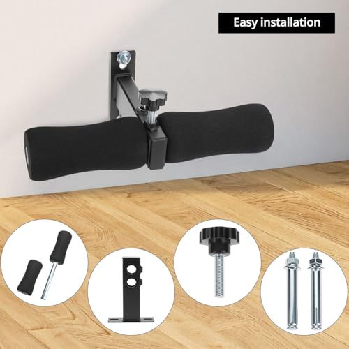 Wall Mounted Sit-Up Exercise Bar for Abdominal Workout - Steel & Foam Support