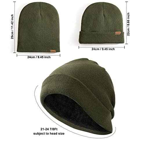 Beanie for Men Winter Thermal Cuffed Knit Hat Warm Gifts Womens Beanies