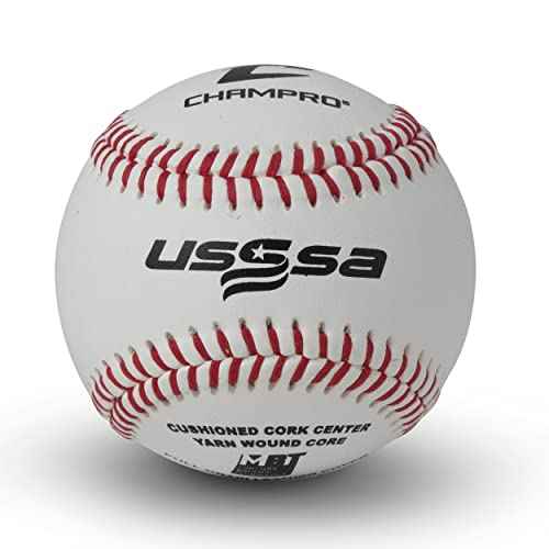 CHAMPRO USSSA Approved Baseball - Full Grain Leather, Dozen (12)