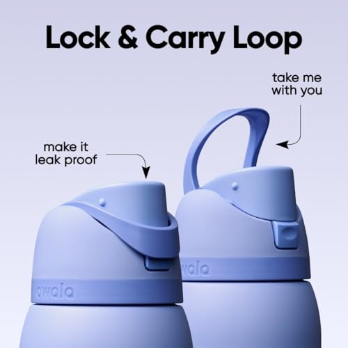 40 oz Insulated Stainless Steel Water Bottle with Locking Push-Button Lid - Out of the Blue