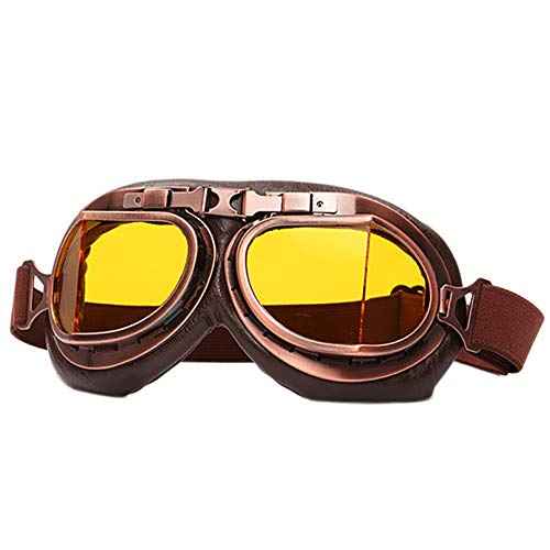 Peicees Vintage Helmet Goggles Motorcycle Goggles Bike Motorcross Pilot Goggle