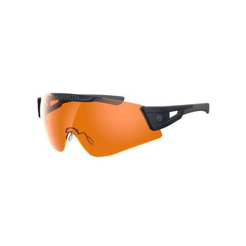 Beretta Intermask Wraparound Design Adjustable Temple Protective Shooting Eyeglasses with Interchangeable Lenses - Yellow & Magenta & Orange