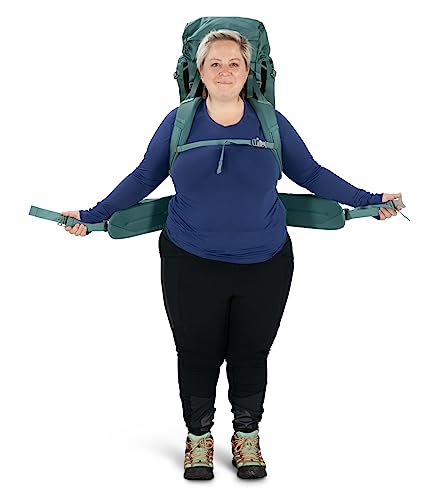 Osprey Viva 65L Women's Backpacking Backpack, Tunnel Vision Grey, Extended Fit