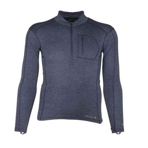 Carhartt Men's Force Heavyweight Heathered Knit Base Layer Crewneck Pocket Top