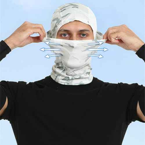 4 Pieces Camo Balaclava Sun Protection Hood Face Cover Ski Mask Full Head Mask for Men and Women for Hunting Fishing