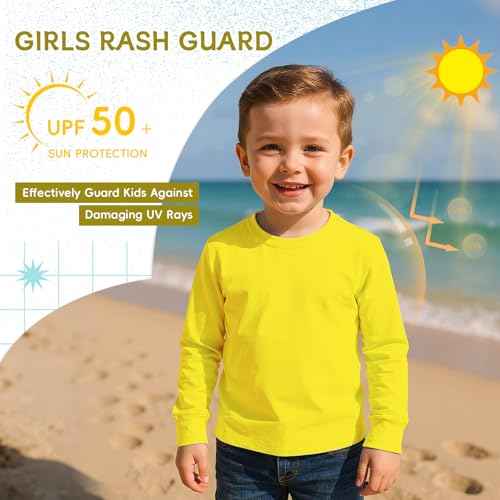 American Trends Kids Rash Guard: UPF 50+ Sun Protection Rashguard for Outdoor Athletic - Long Sleeve Sun Shirts 2-9T