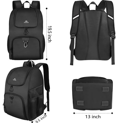 Large Black Basketball Bag with Ball Holder and Shoe Compartment
