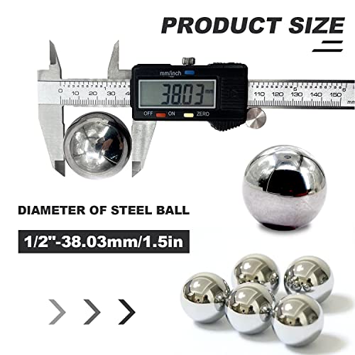 1.5 Inch Steel Ball Bearings - Assorted 38mm Bicycle Bearing Balls - 2 Pieces