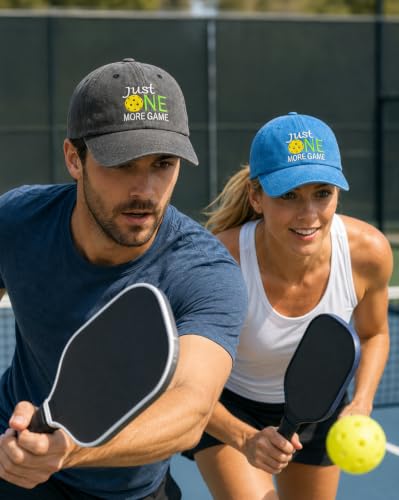 Pickleball Hat with Gift Box - Washed Adjustable Embroidered Baseball Cap - Black