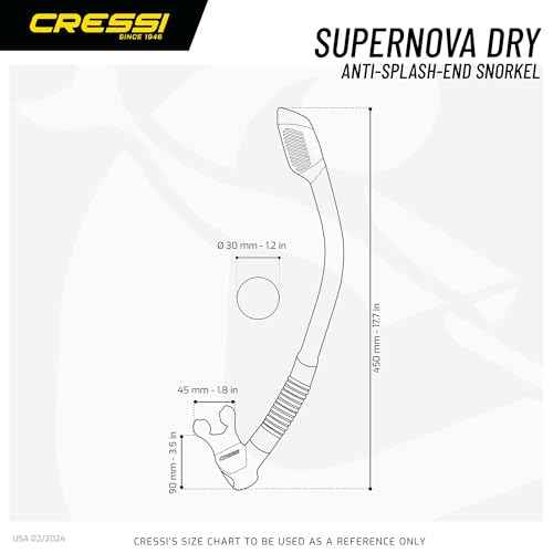 Cressi Adult Snorkel Kit- Lightweight Mask & Snorkel Combo for Snorkeling- Focus & Supernova Dry - Designed in Italy