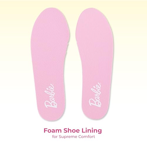 BARBIE Roller Skates for Girls - Adjustable Sizes 12-2, Glitter Wheels, ABEC 5 Bearings - Durable PVC Material, Foam Shoe Lining - Perfect for Active Fun and Adventures
