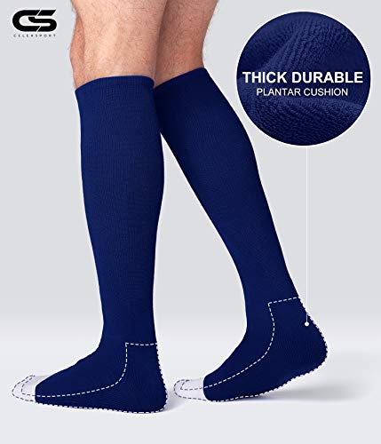 Youth & Adult Baseball Soccer Softball Tube Socks 2 Pack - Small Navy