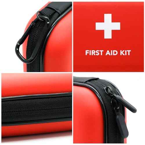 Faylapa Home Car Empty First Aid Bag, 6.2x4.7x1.9 inches Camping Waterproof Case for Travel, Boat, Office, Sports, Hiking, Outdoor (Bag Only)