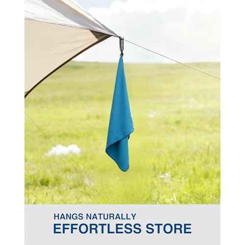 Quick Dry Towel for Body,35" x 18" Travel Towel Fast Drying Lightweight Camping Towel for Swimming,Gym,Yoga and Other Sports(Hawaiian Blue,1 Pack)