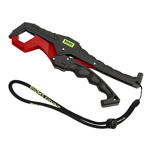 Saltwater Fish Lip Gripper with Lanyard - Red 9.4" Plastic Catfish Grabber Tool