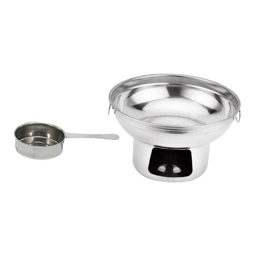 TOYANDONA Stainless Steel Alcohol Furnace Hot Pot Set, Portable Cooking Pot for Kitchen, Camping, and Outdoor Food Heating, 8.26X8.26X4.92 Inch, Silver