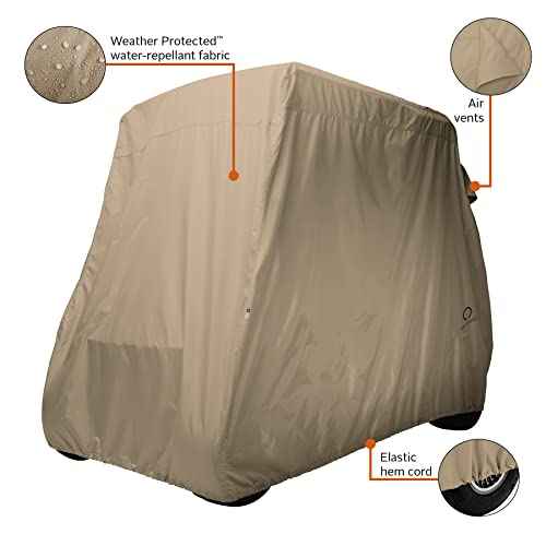 Classic Accessories Fairway Long Roof 4-Person Golf Cart Cover