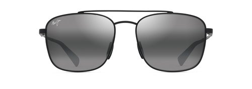 Maui Jim Piwai AF Square Sunglasses, Matte Black W/Grey/Neutral Grey Polarized, Extra Large
