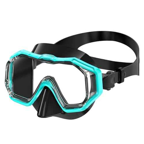 Bairuifu Kids Swim Goggles Snorkel Mask, Latest 3-Window Lens Wide Vision, Crystal Clear, Swimming Goggles Soft Nose Cover
