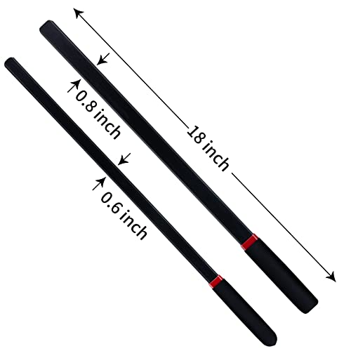 18-Inch Riding Crop Set with Non-Slip Handles - Black, 2 Pieces