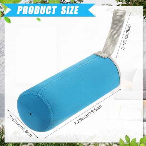 Zhehao 2 Pieces Neoprene Water Bottle Sleeve 18 oz - 19.4 oz Carrier Nylon Bottle Cover for Sport Portable Glass Drink Cup, 550 ml(Black, Blue)