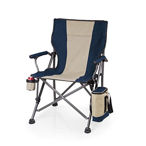 PICNIC TIME Outlander XL Camping Chair with Cooler, Heavy Duty Beach Chair, Outdoor Chair, 400 lb weight capacity, (Blue)
