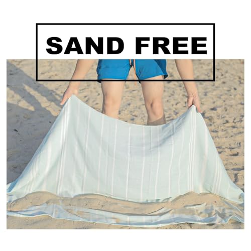 Antfuny 2 Packs Turkish Beach Towels Quick Dry Sand Free Oversized Bath Pool Swim Towel Extra Large XL Big Blanket Adult Travel Essentials Cruise Accessories Must Haves Clearance Vacation Stuff