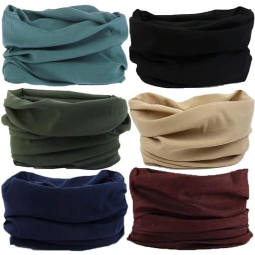 Neck Gaiter for Men Women Headwear Bandana Head Wrap Face Scarf Mask Cover Warmer Balaclava-Seamless & Versatile