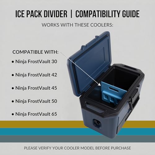 Ice Pack Divider for Ninja FrostVault Coolers - Fits 30, 42, 45, 50, 65 Qt.