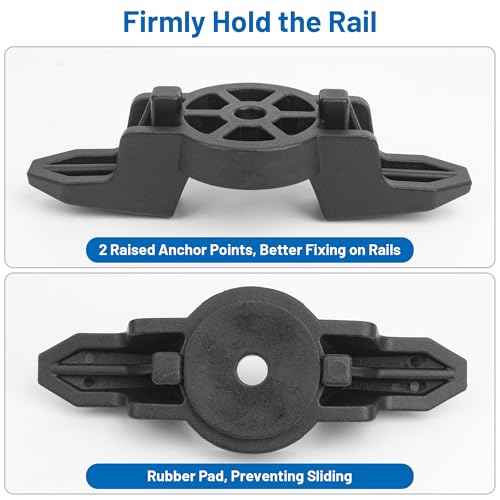 Kayak Anchor Cleat for Kayak Track Mount, Rope Cleat for Kayak Rail Mount Accessories, 1 Pack, Black
