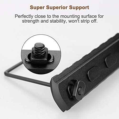 Single Picatinny Aluminum Accessory Rail Set 3 5 7 9 11 13 Slots with 13 T-Nuts & Screws, 6 Wrench-Rounded Corner