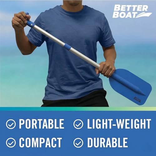 2 Pack Telescoping Plastic Collapsible Boat Paddles for Kayak, Jet Ski, Rafting