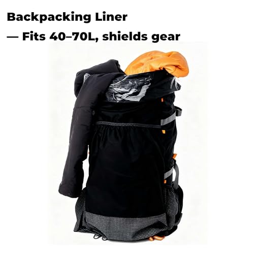 Heavy-Duty Nylon Backpack Liner Bags 20x36 Inch - 10 Pack for Camping & Travel