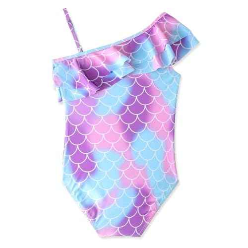 XiaoMoSha Girls One Piece Swimsuit Bathing Suits for Toddler Girl Mermaid Swimwear