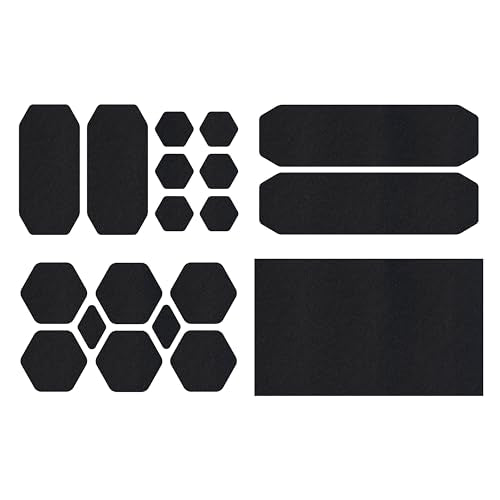 GEAR AID Tenacious Tape Repair Patches ? Peel-and-Stick Nylon Gear Patches for Jackets, Tents, Sleeping Bags, Backpacks, and Outdoor Gear ? Fix Rips, Tears, and Holes, 19 Various Sizes, Black