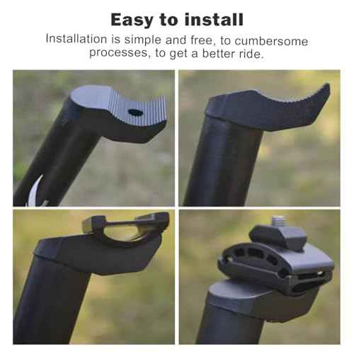 Bicycle Seatpost Head Aluminum Alloy Bicycle Seatpost Clamp Head Seatpost Clamp Parts Post Head Saddle Pipe Head for Mountain Bike Cycling (Black)