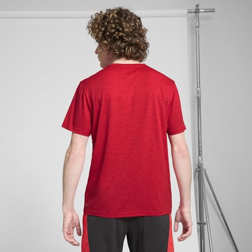 Men's PUMA Train All Day Essentials T-Shirt XL - Red Heather, Moisture-Wicking