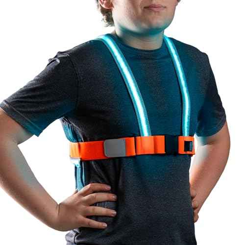 noxgear TracerJr - Child Illuminated and Reflective Safety Vest - Durable, Highly Adjustable - for Biking or Outdoor Play